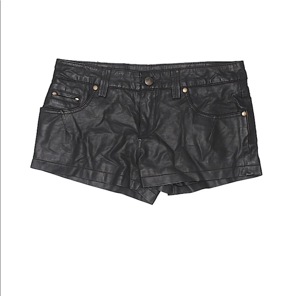 Free People Pants - Free People Faux Leather Low Rise Shorts Size 0